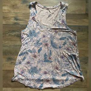 AEO Floral Pink Tank Top
